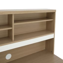 โต๊ะทำงานพร้อมชั้นวาง รุ่นมินิโอ - สีธรรมชาติ/ขาว