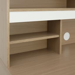 โต๊ะทำงานพร้อมชั้นวาง รุ่นมินิโอ - สีธรรมชาติ/ขาว