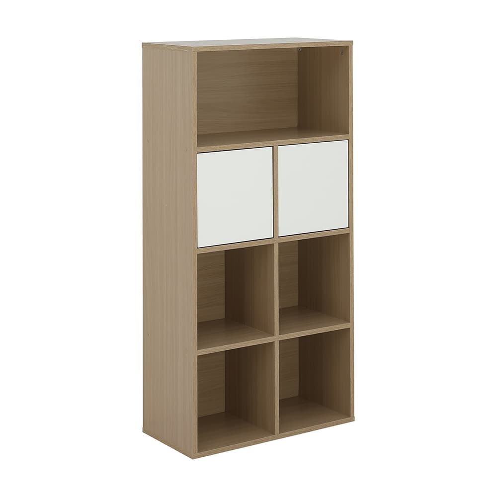 ชั้นวางของอเนกประสงค์ 2 บาน รุ่นมินิโอ - สีธรรมชาติ/ขาว