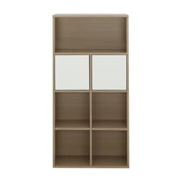 ชั้นวางของอเนกประสงค์ 2 บาน รุ่นมินิโอ - สีธรรมชาติ/ขาว