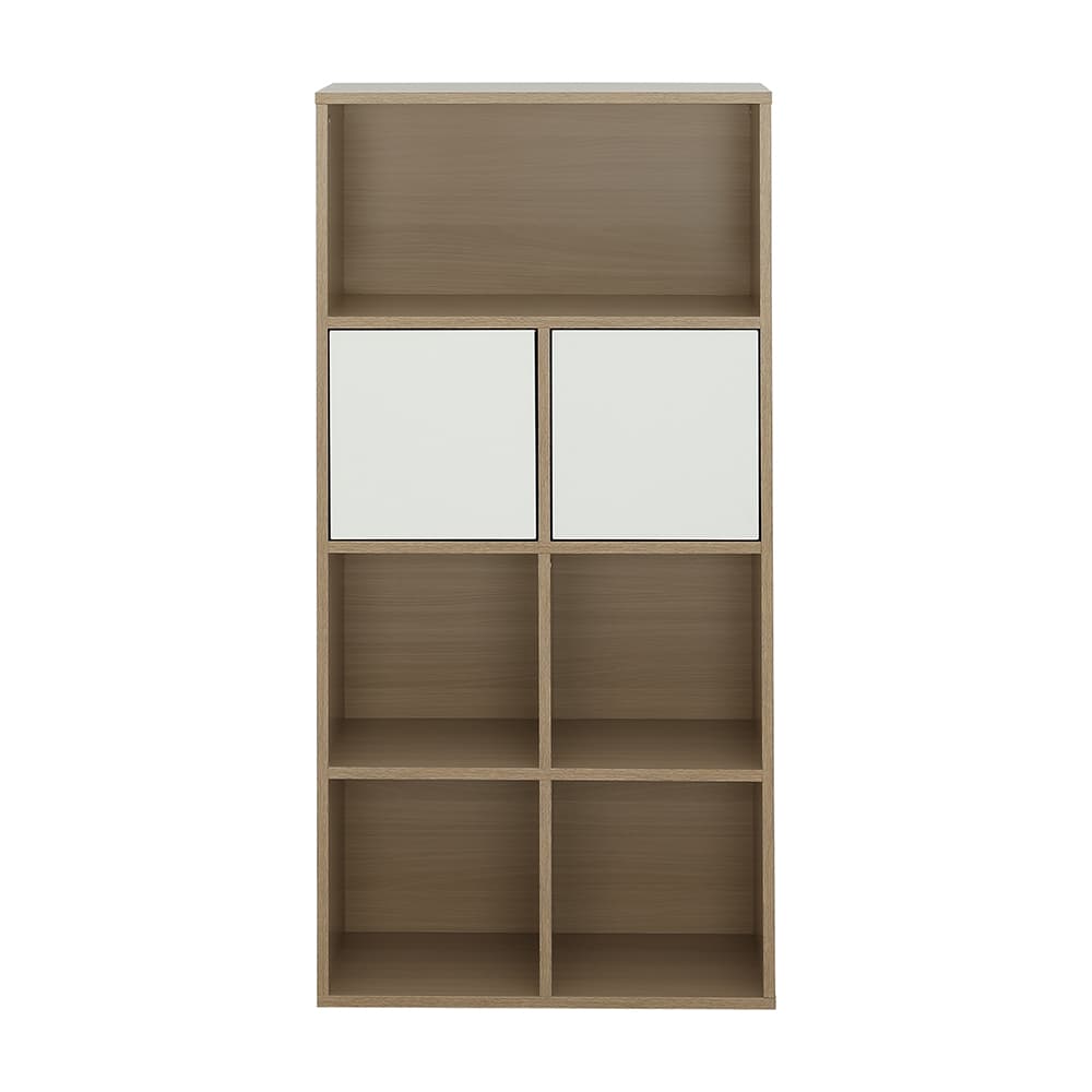 ชั้นวางของอเนกประสงค์ 2 บาน รุ่นมินิโอ - สีธรรมชาติ/ขาว