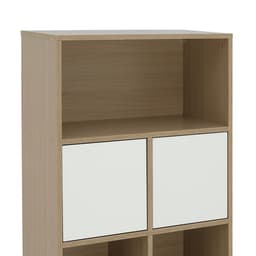 ชั้นวางของอเนกประสงค์ 2 บาน รุ่นมินิโอ - สีธรรมชาติ/ขาว