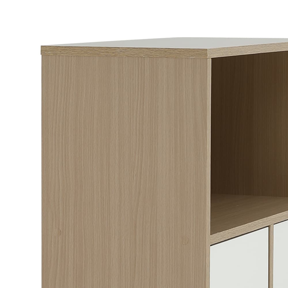 ชั้นวางของอเนกประสงค์ 2 บาน รุ่นมินิโอ - สีธรรมชาติ/ขาว