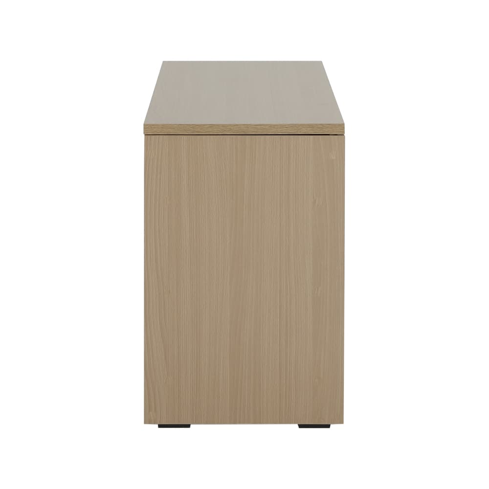 ตู้รองเท้า 2 ชั้น รุ่นมินิโอ - สีธรรมชาติ/ขาว