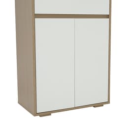 ตู้รองเท้าพร้อมลิ้นชัก รุ่นมินิโอ - สีธรรมชาติ/ขาว