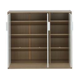 ตู้รองเท้า 3 บาน รุ่นมินิโอ ขนาด 90 ซม. - สีธรรมชาติ/ขาว