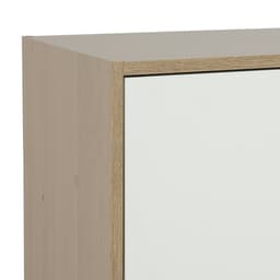 ตู้รองเท้า 3 บาน รุ่นมินิโอ ขนาด 90 ซม. - สีธรรมชาติ/ขาว