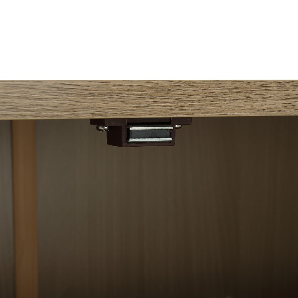 ตู้รองเท้า 3 บาน รุ่นมินิโอ ขนาด 90 ซม. - สีธรรมชาติ/ขาว