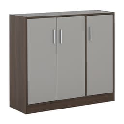 ตู้รองเท้า 3 บาน รุ่นมินิโอ ขนาด 90 ซม. - สีวอลนัท/เทา