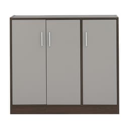 ตู้รองเท้า 3 บาน รุ่นมินิโอ ขนาด 90 ซม. - สีวอลนัท/เทา