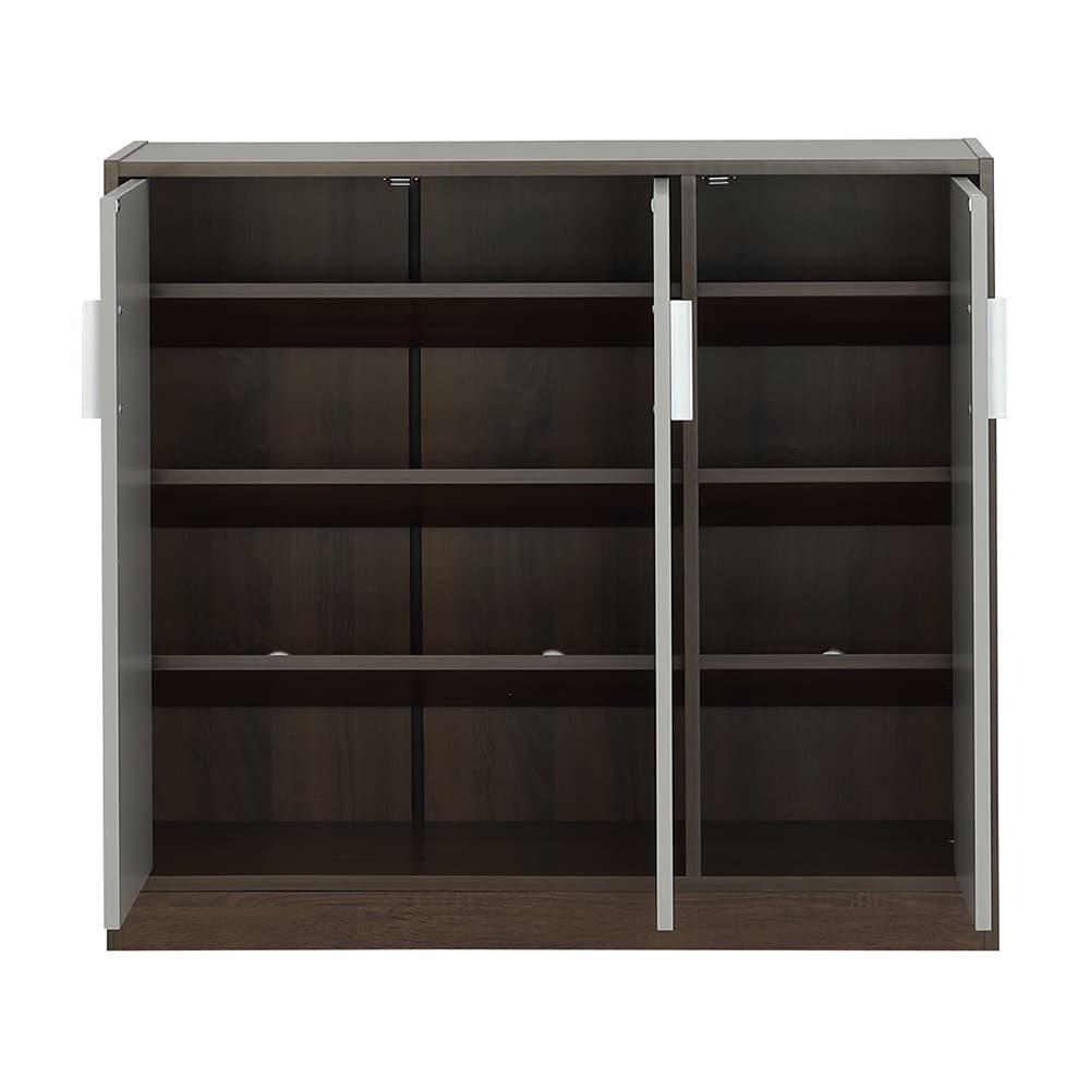 ตู้รองเท้า 3 บาน รุ่นมินิโอ ขนาด 90 ซม. - สีวอลนัท/เทา