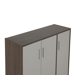 ตู้รองเท้า 3 บาน รุ่นมินิโอ ขนาด 90 ซม. - สีวอลนัท/เทา