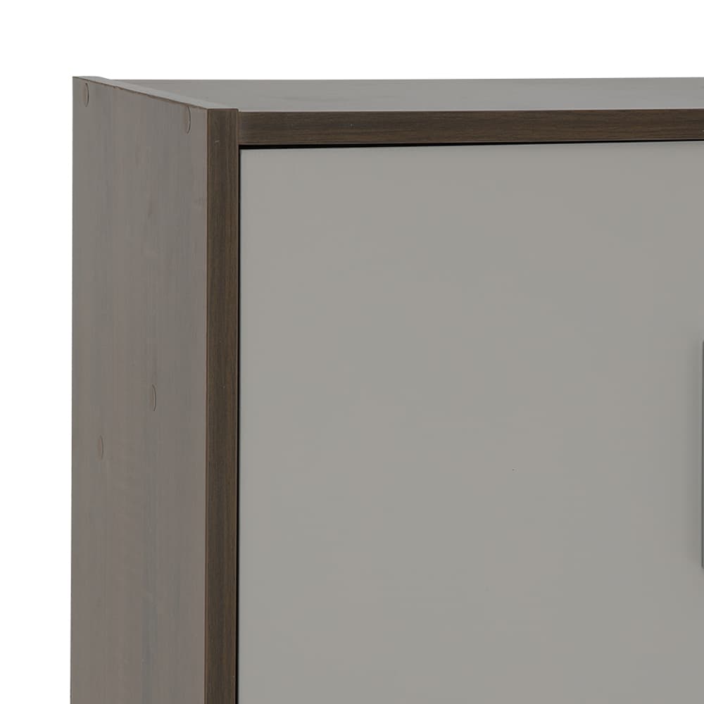 ตู้รองเท้า 3 บาน รุ่นมินิโอ ขนาด 90 ซม. - สีวอลนัท/เทา