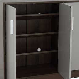 ตู้รองเท้า 3 บาน รุ่นมินิโอ ขนาด 90 ซม. - สีวอลนัท/เทา