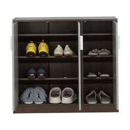 ตู้รองเท้า 3 บาน รุ่นมินิโอ ขนาด 90 ซม. - สีวอลนัท/เทา