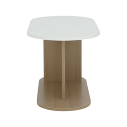 โต๊ะกลางท็อปรูปไข่ รุ่นมีอา ขนาด 80 ซม. - สีธรรมชาติ/ขาว