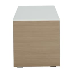 โต๊ะกลางท็อปเหลี่ยม รุ่นมีอา ขนาด 80 ซม. - สีธรรมชาติ/ขาว