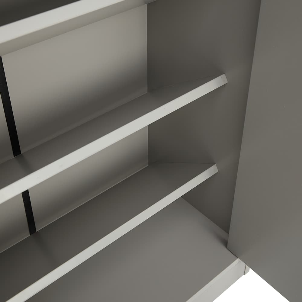 ตู้รองเท้า 2 บาน รุ่นแวนเนส ขนาด 60 ซม. - สีเทา