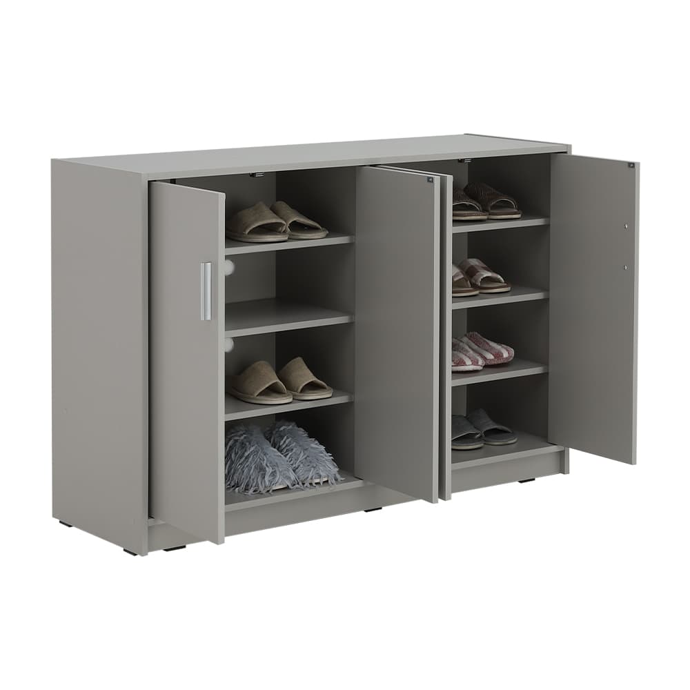 ตู้รองเท้า 4 บาน รุ่นแวนเนส ขนาด 120 ซม. - สีเทา