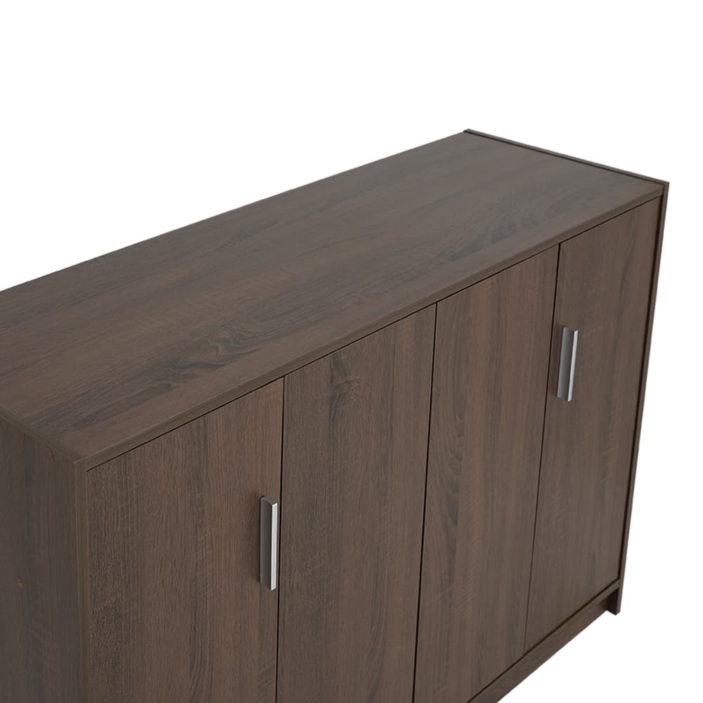 ตู้รองเท้า 4 บาน รุ่นแวนเนส ขนาด 120 ซม. - สีวอลนัท