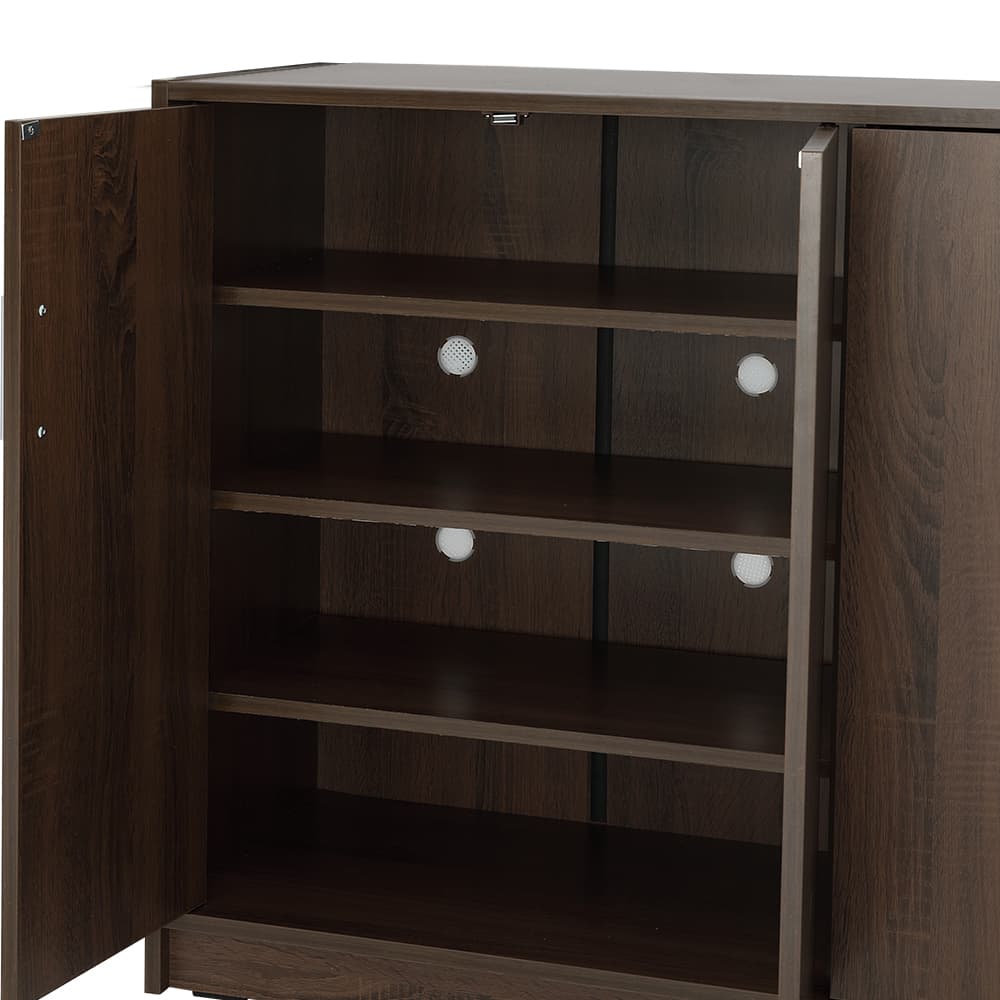 ตู้รองเท้า 4 บาน รุ่นแวนเนส ขนาด 120 ซม. - สีวอลนัท