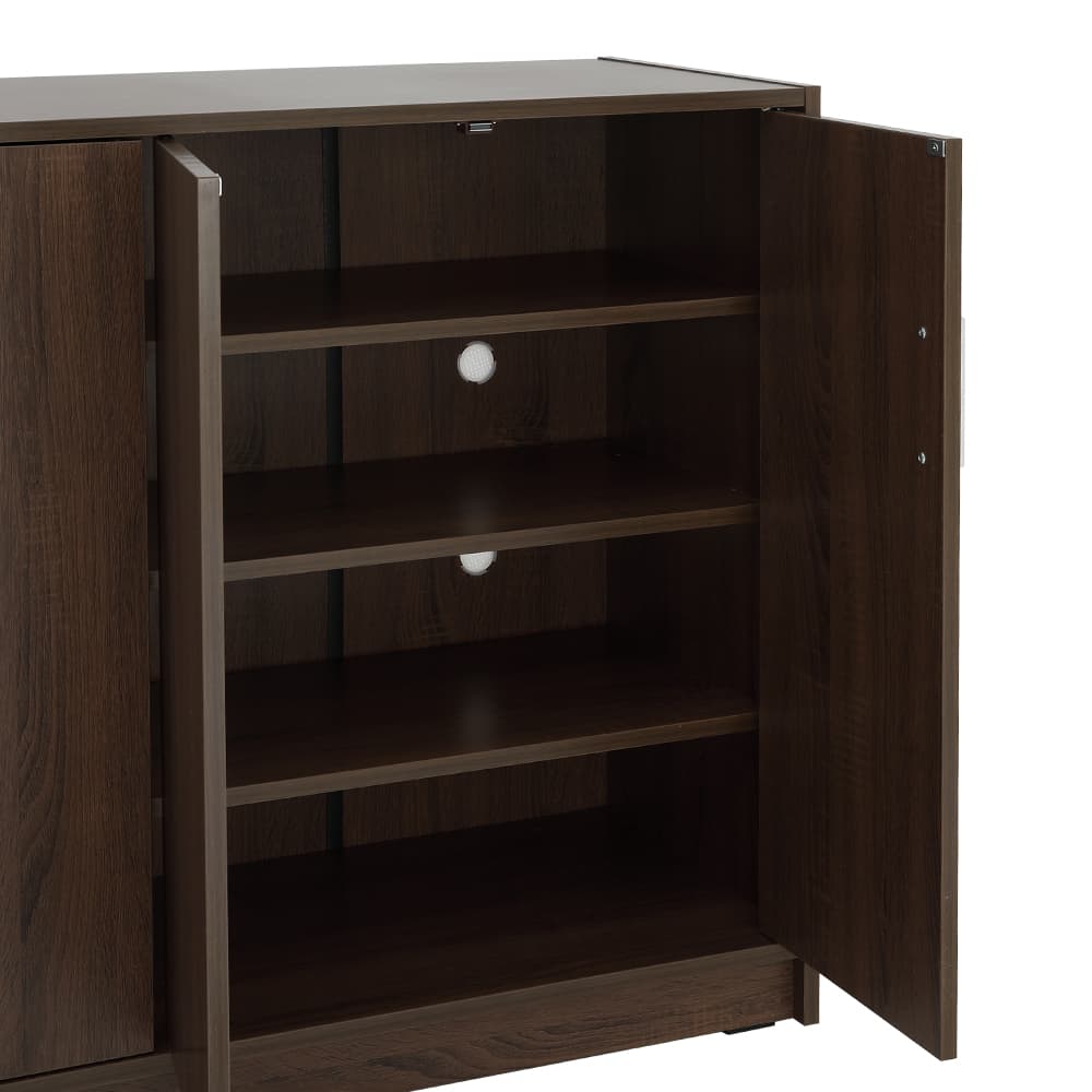 ตู้รองเท้า 4 บาน รุ่นแวนเนส ขนาด 120 ซม. - สีวอลนัท