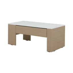 โต๊ะกลางพร้อมลิ้นชัก รุ่นมาเรีย ขนาด 100 ซม. - สีธรรมชาติ/ขาว