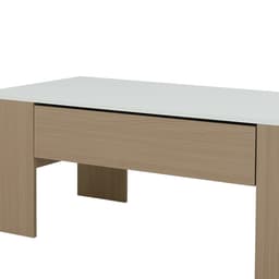 โต๊ะกลางพร้อมลิ้นชัก รุ่นมาเรีย ขนาด 100 ซม. - สีธรรมชาติ/ขาว