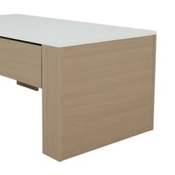 โต๊ะกลางพร้อมลิ้นชัก รุ่นมาเรีย ขนาด 100 ซม. - สีธรรมชาติ/ขาว