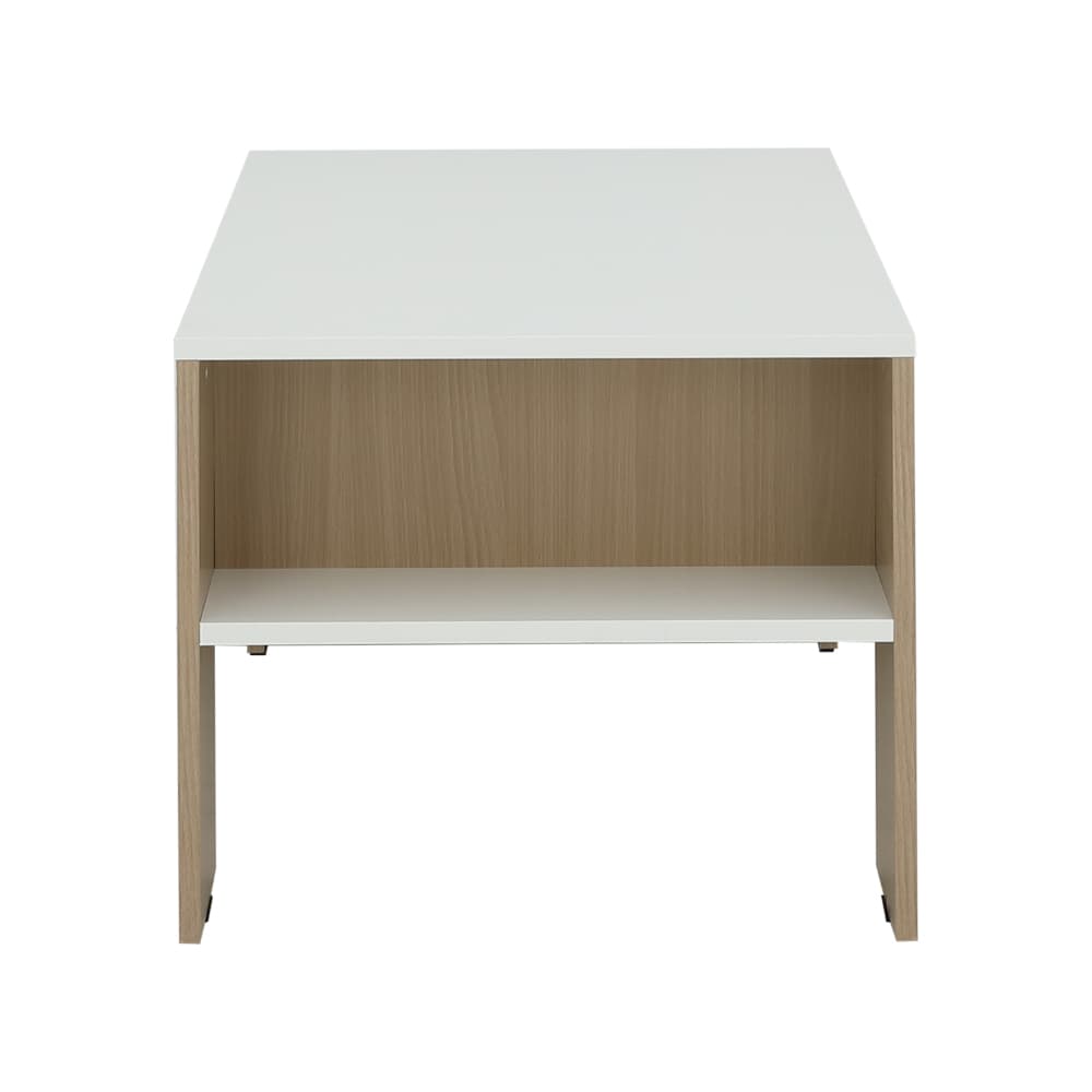 โต๊ะกลางพร้อมลิ้นชัก รุ่นมาเรีย ขนาด 100 ซม. - สีธรรมชาติ/ขาว