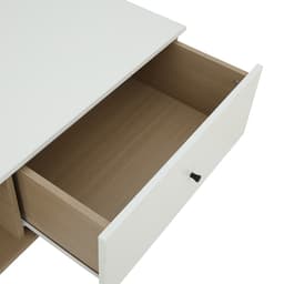 โต๊ะกลางท็อปเหลี่ยมพร้อมลิ้นชัก รุ่นมาเรีย ขนาด 100 ซม. - สีธรรมชาติ/ขาว