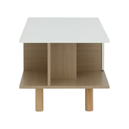 โต๊ะกลางท็อปเหลี่ยมพร้อมลิ้นชัก รุ่นมาเรีย ขนาด 100 ซม. - สีธรรมชาติ/ขาว