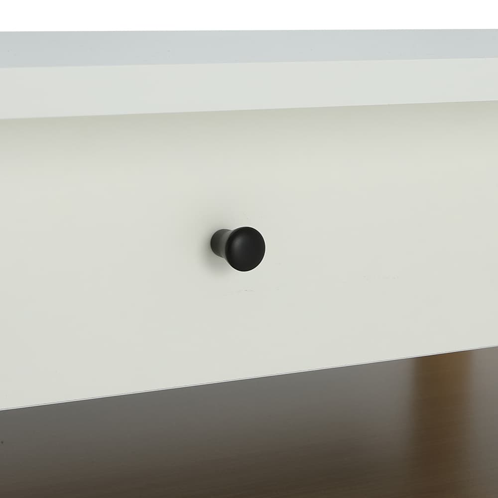 โต๊ะกลางท็อปโค้งพร้อมลิ้นชัก รุ่นมาเรีย - สีธรรมชาติ/ขาว