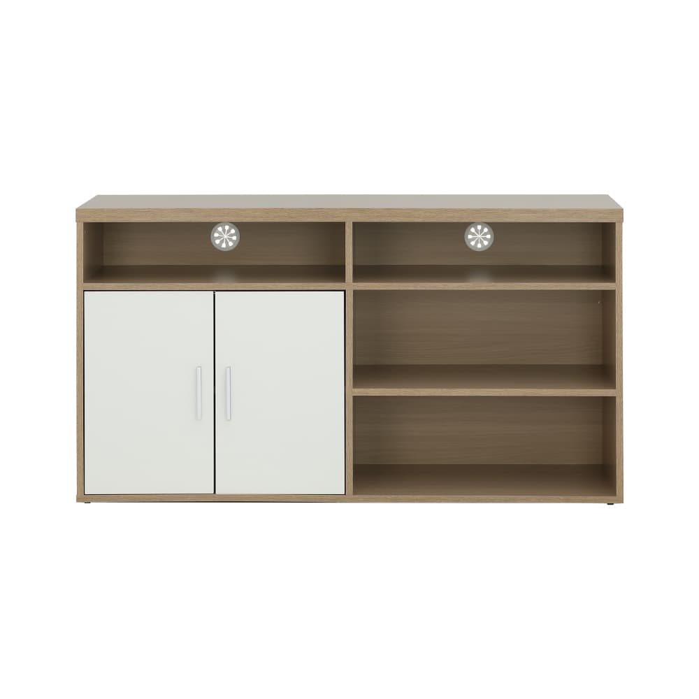 ตู้วางทีวี 2 บาน รุ่นมินิโอ ขนาด 120 ซม. - สีธรรมชาติ/ขาว