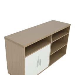 ตู้วางทีวี 2 บาน รุ่นมินิโอ ขนาด 120 ซม. - สีธรรมชาติ/ขาว