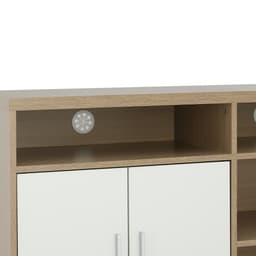 ตู้วางทีวี 2 บาน รุ่นมินิโอ ขนาด 120 ซม. - สีธรรมชาติ/ขาว