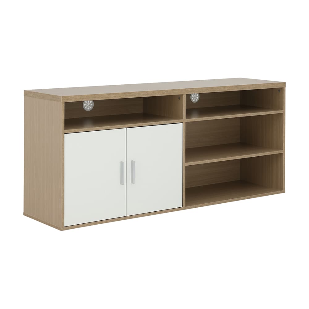 ตู้วางทีวี 2 บาน รุ่นมินิโอ ขนาด 150 ซม. - สีธรรมชาติ/ขาว