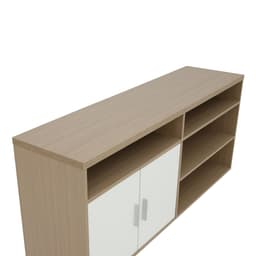 ตู้วางทีวี 2 บาน รุ่นมินิโอ ขนาด 150 ซม. - สีธรรมชาติ/ขาว