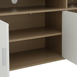 ตู้วางทีวี 2 บาน รุ่นมินิโอ ขนาด 150 ซม. - สีธรรมชาติ/ขาว