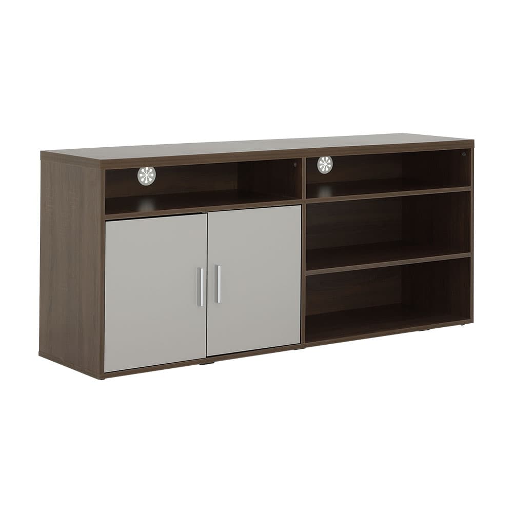 ตู้วางทีวี 2 บาน รุ่นมินิโอ ขนาด 150 ซม. - สีวอลนัท/เทา