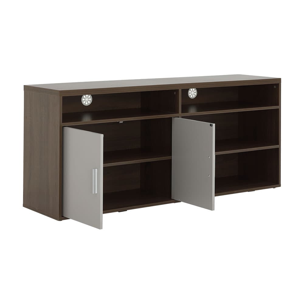 ตู้วางทีวี 2 บาน รุ่นมินิโอ ขนาด 150 ซม. - สีวอลนัท/เทา