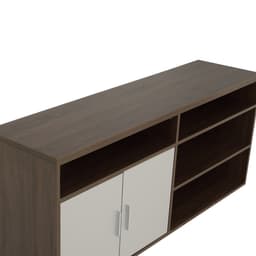 ตู้วางทีวี 2 บาน รุ่นมินิโอ ขนาด 150 ซม. - สีวอลนัท/เทา