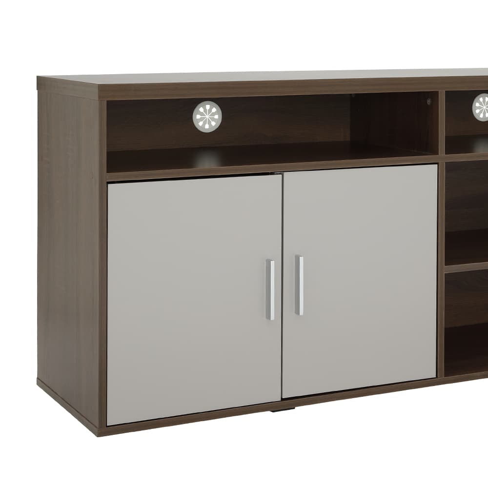 ตู้วางทีวี 2 บาน รุ่นมินิโอ ขนาด 150 ซม. - สีวอลนัท/เทา