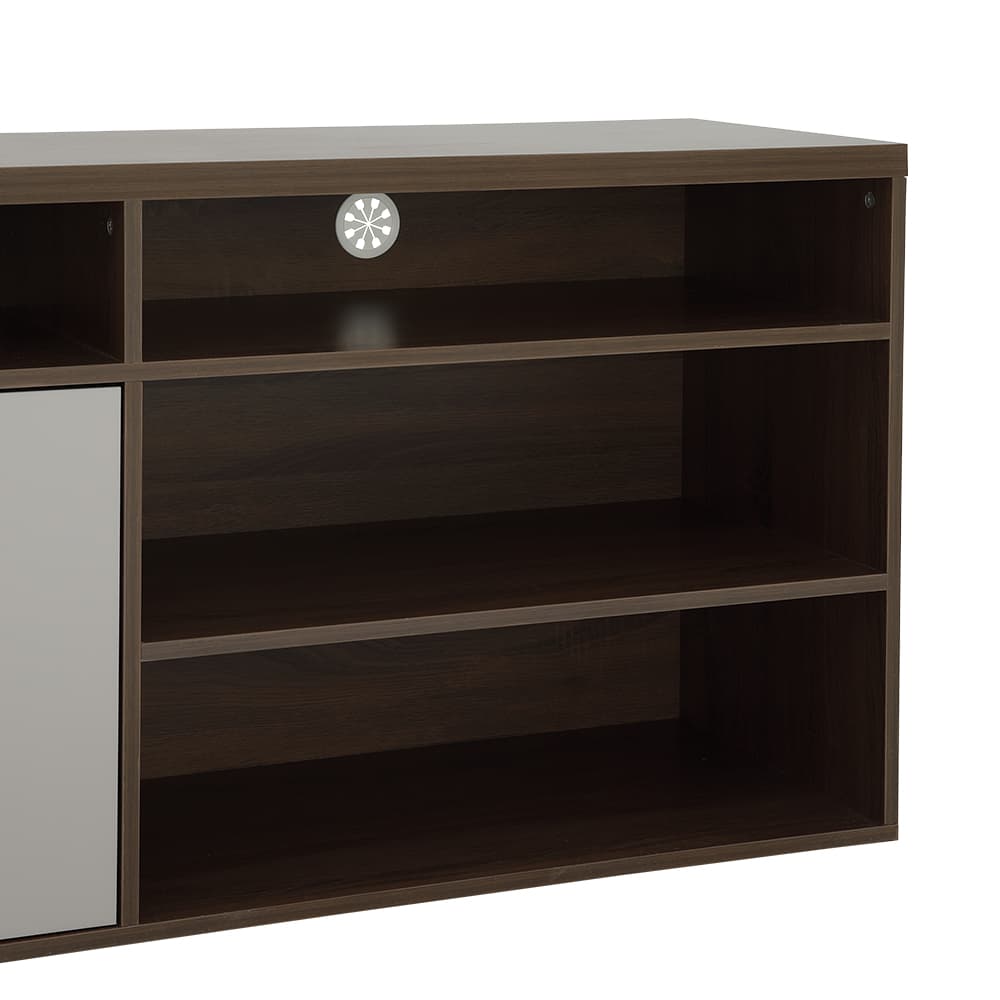 ตู้วางทีวี 2 บาน รุ่นมินิโอ ขนาด 150 ซม. - สีวอลนัท/เทา