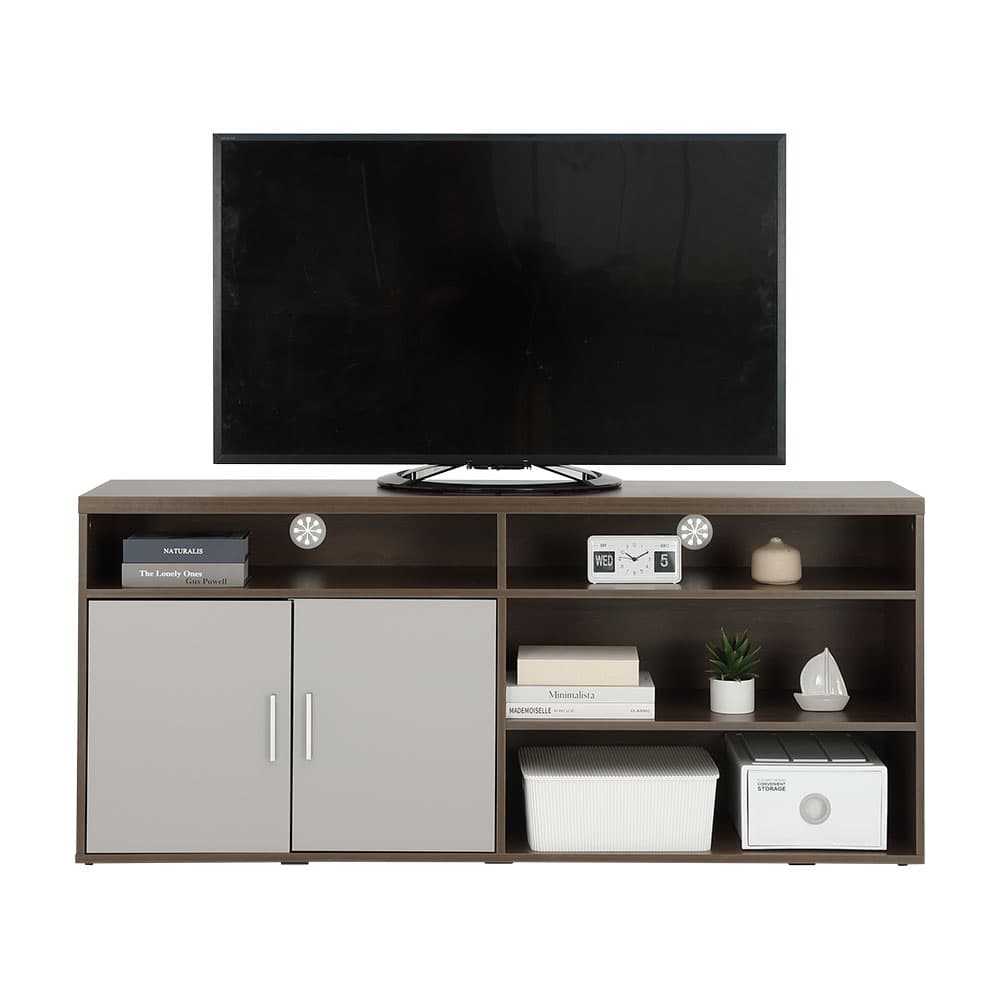 ตู้วางทีวี 2 บาน รุ่นมินิโอ ขนาด 150 ซม. - สีวอลนัท/เทา