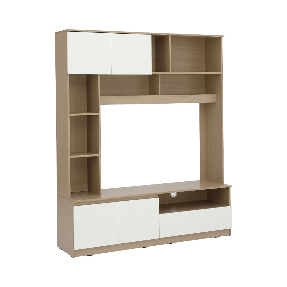 ชุดโฮมเอ็นเตอร์เทนเมนท์ รุ่นมินิโอ ขนาด 150 ซม. - สีธรรมชาติ/ขาว