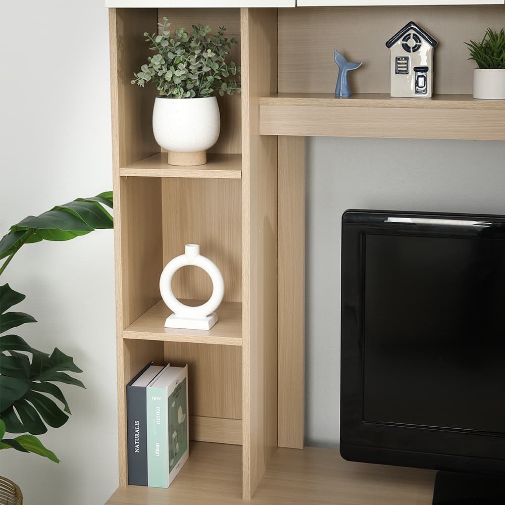 ชุดโฮมเอ็นเตอร์เทนเมนท์ รุ่นมินิโอ ขนาด 150 ซม. - สีธรรมชาติ/ขาว