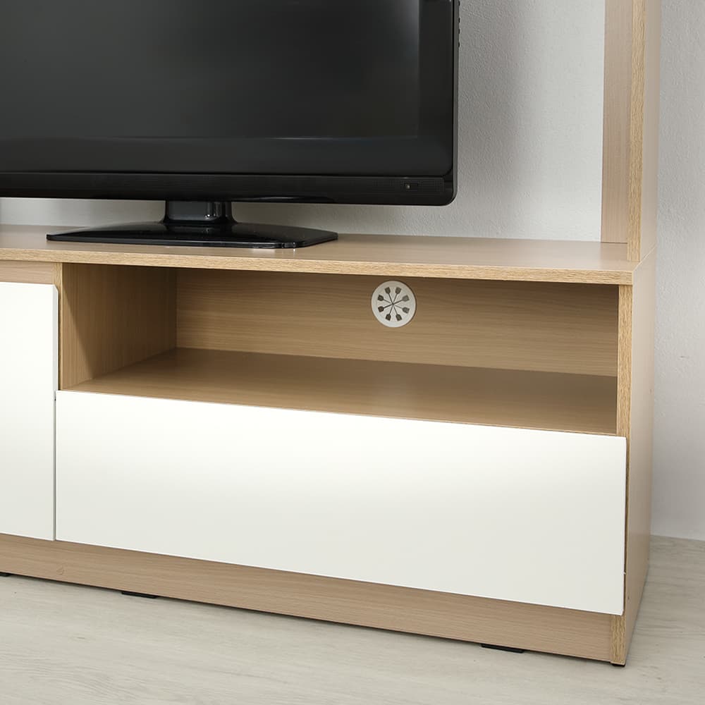 ชุดโฮมเอ็นเตอร์เทนเมนท์ รุ่นมินิโอ ขนาด 150 ซม. - สีธรรมชาติ/ขาว