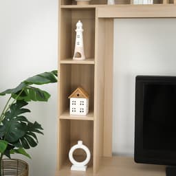 ชุดโฮมเอ็นเตอร์เทนเมนท์ รุ่นมินิโอ ขนาด 180 ซม. - สีธรรมชาติ/ขาว