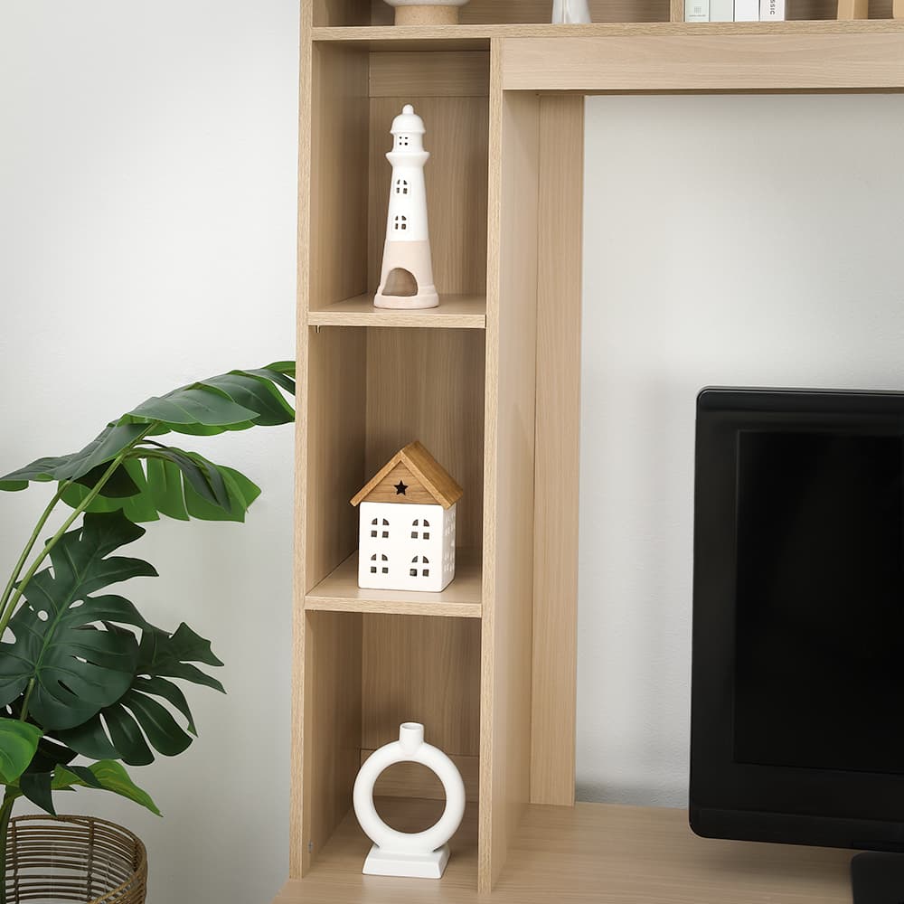 ชุดโฮมเอ็นเตอร์เทนเมนท์ รุ่นมินิโอ ขนาด 180 ซม. - สีธรรมชาติ/ขาว